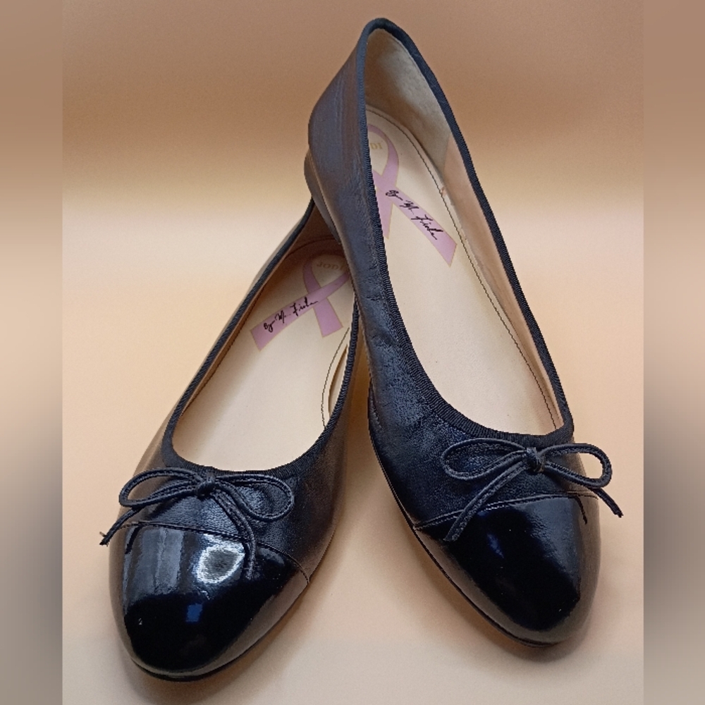 Marc Fisher Jodi Patent Leather Cap-Toe Ballet Flats